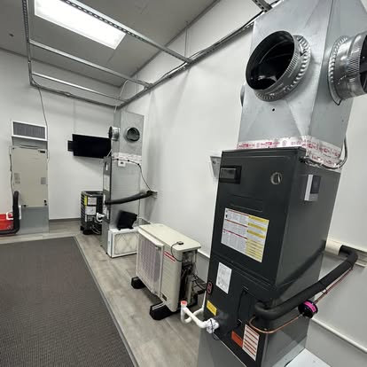 Residential HVAC equipment and mechanical room